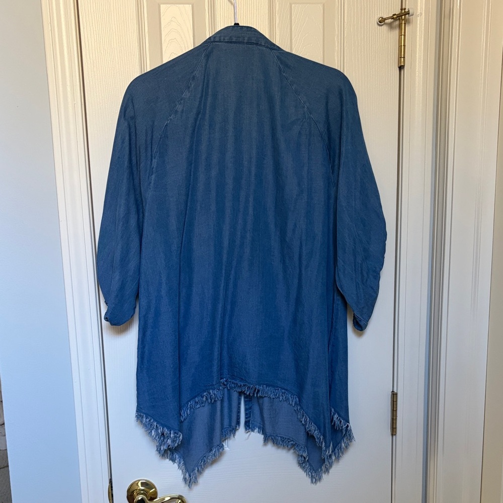 Universal Thread Indigo Button-Down Shirt - Picture 4 of 5